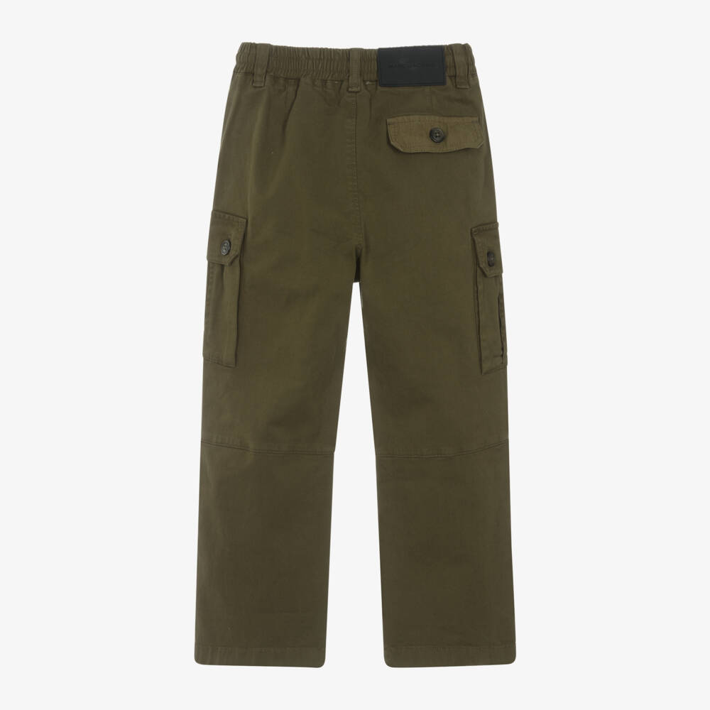MARC JACOBS-بنطلون كارغو قطن تويل لون أخضر | Childrensalon Outlet