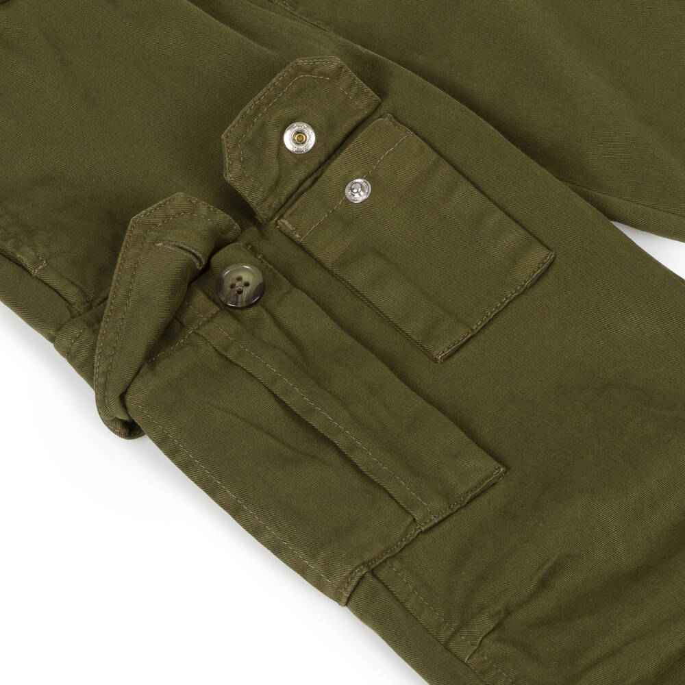 MARC JACOBS-بنطلون كارغو قطن تويل لون أخضر | Childrensalon Outlet