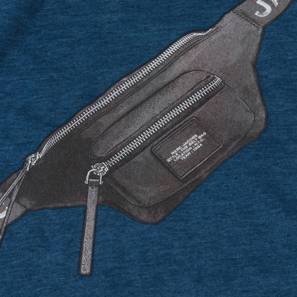 MARC JACOBS-Boys Navy Biker Belt Tee | Childrensalon Outlet