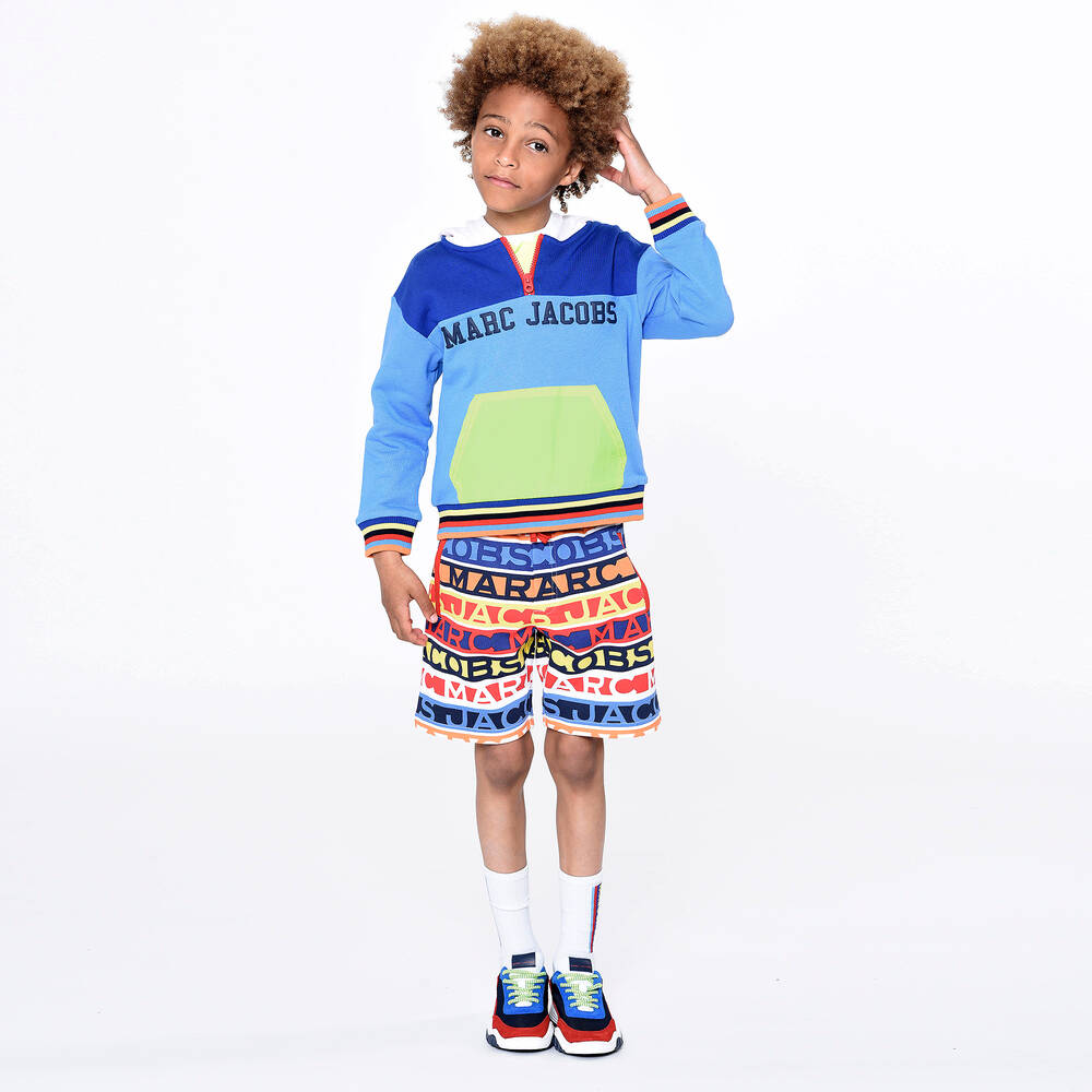 مارك جاكوبس-ترينرز جلد شامواه لون كحلي للأولاد | Childrensalon Outlet