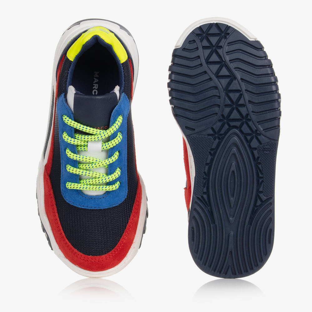 مارك جاكوبس-ترينرز جلد شامواه لون كحلي للأولاد | Childrensalon Outlet