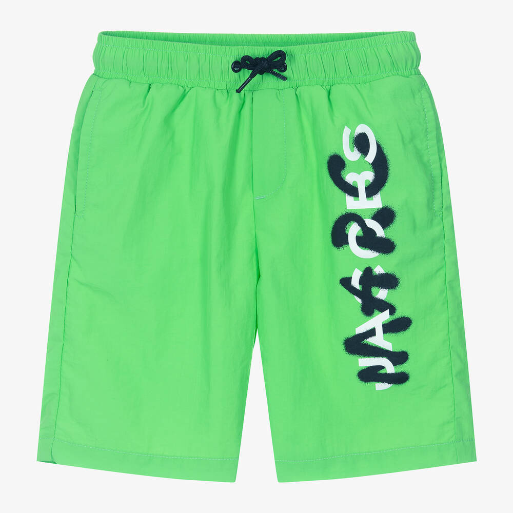 MARC JACOBS-شورت سباحة لون أخضر نيون للأولاد | Childrensalon Outlet