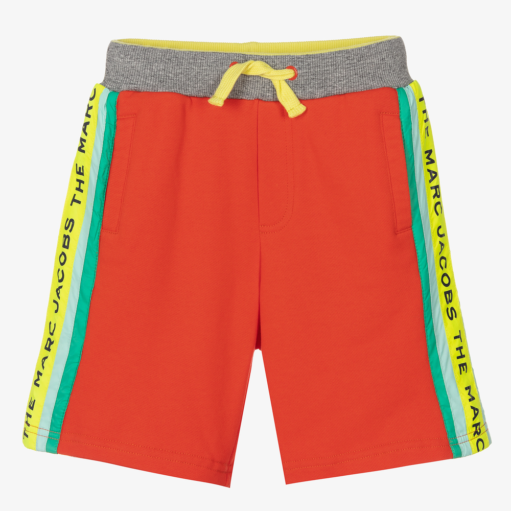 MARC JACOBS - Boys Orange Cotton Logo Shorts | Childrensalon