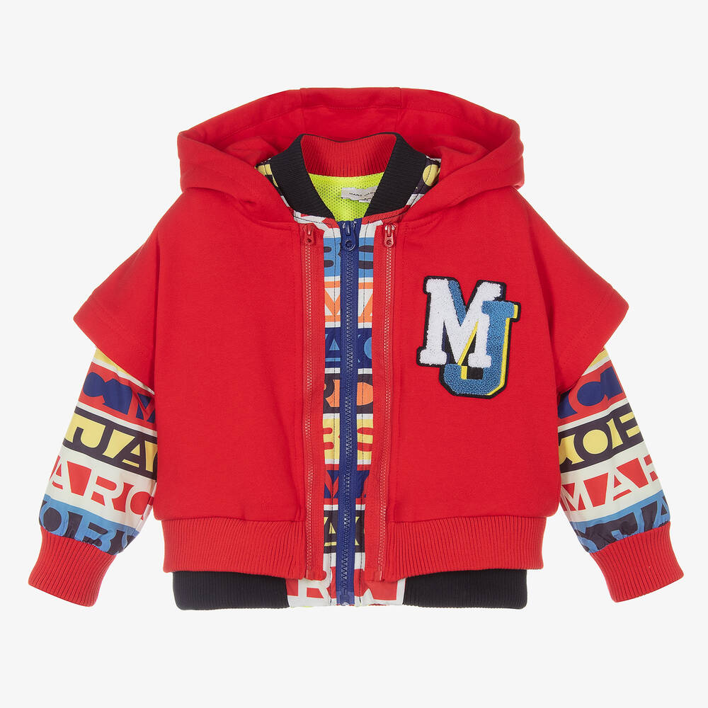MARC JACOBS - Boys Red 2-in-1 Hooded Jacket | Childrensalon