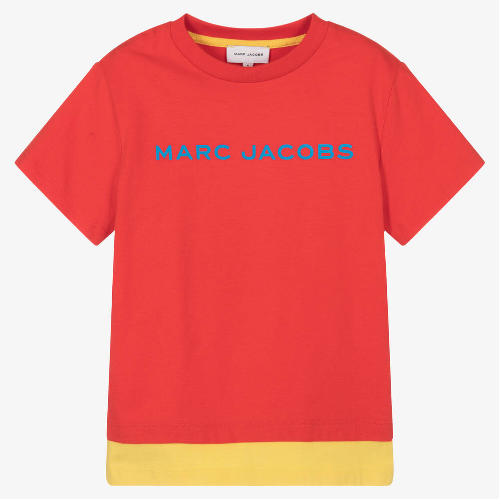 MARC JACOBS - تيشيرت قطن عضوي لون أحمر للأولاد | Childrensalon