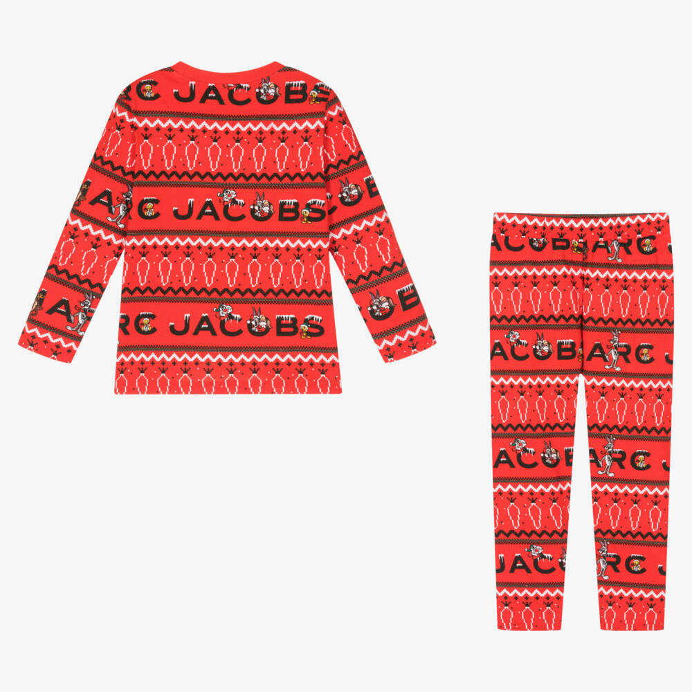 MARC JACOBS-Boys Red Festive Cartoon Pyjamas | Childrensalon Outlet