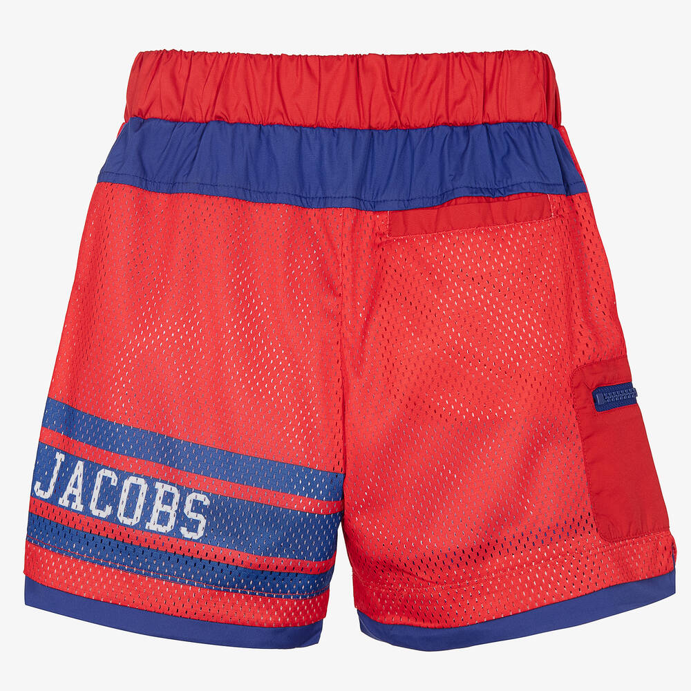 MARC JACOBS-Boys Red Mesh Logo Shorts | Childrensalon Outlet