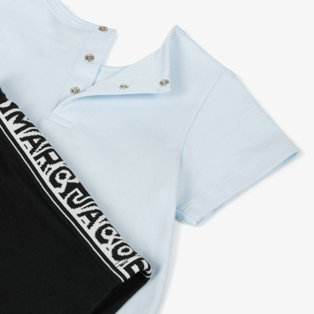 MARC JACOBS-Boys Soft Blue & Black Set | Childrensalon Outlet