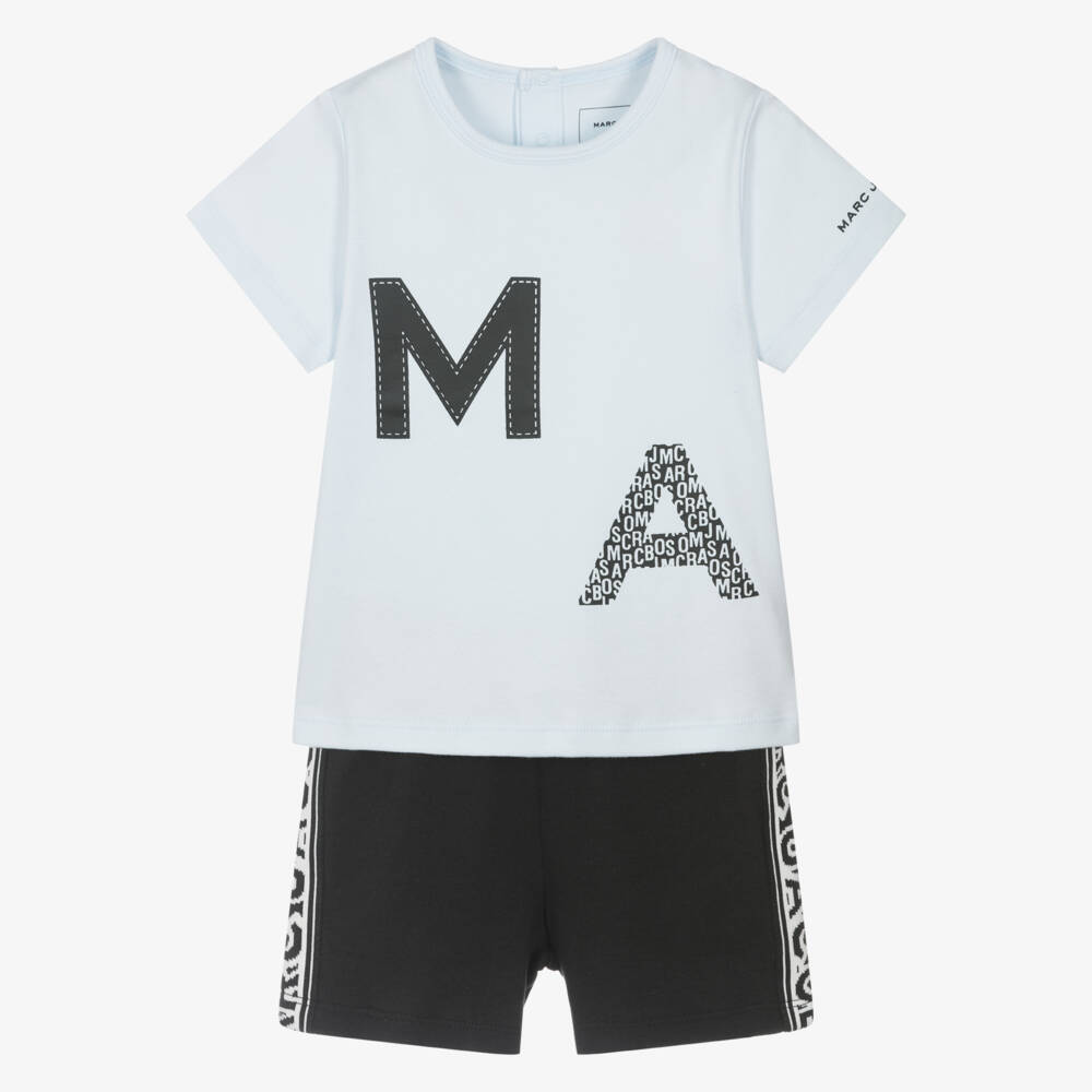 MARC JACOBS-Boys Soft Blue & Black Set | Childrensalon Outlet