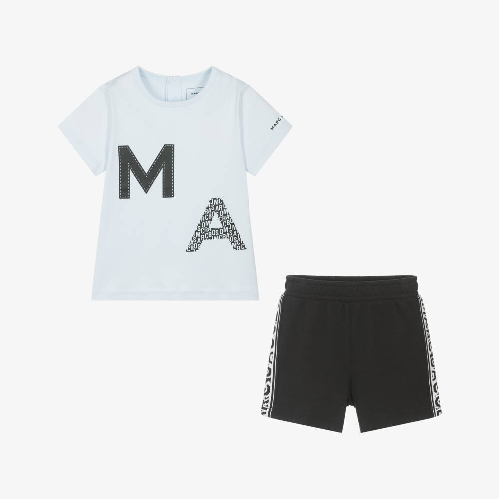 MARC JACOBS-Boys Soft Blue & Black Set | Childrensalon Outlet