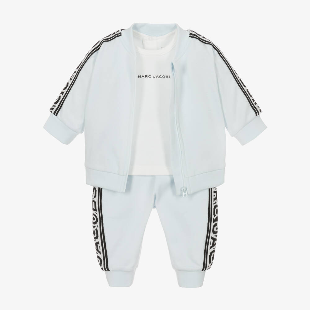 MARC JACOBS-Boys Soft Blue Branded Tracksuit Ensemble | Childrensalon Outlet