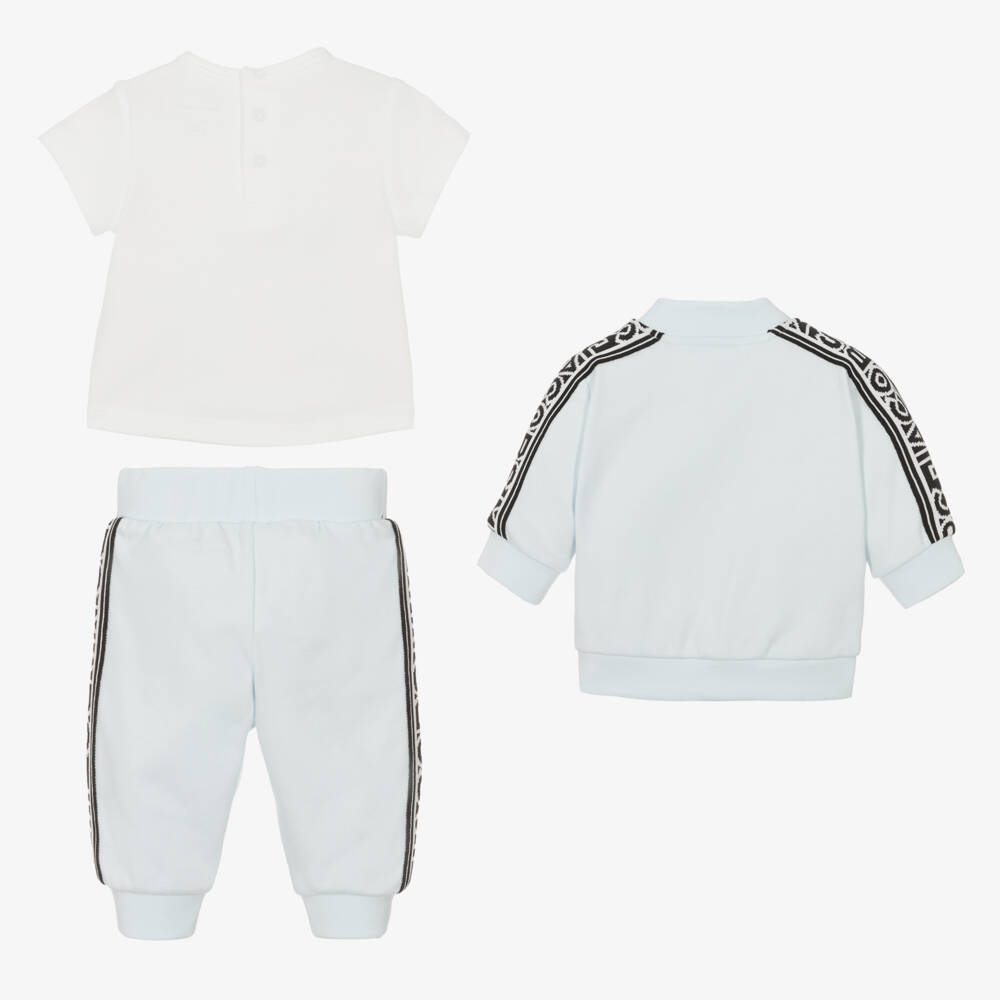 MARC JACOBS-Boys Soft Blue Branded Tracksuit Ensemble | Childrensalon Outlet