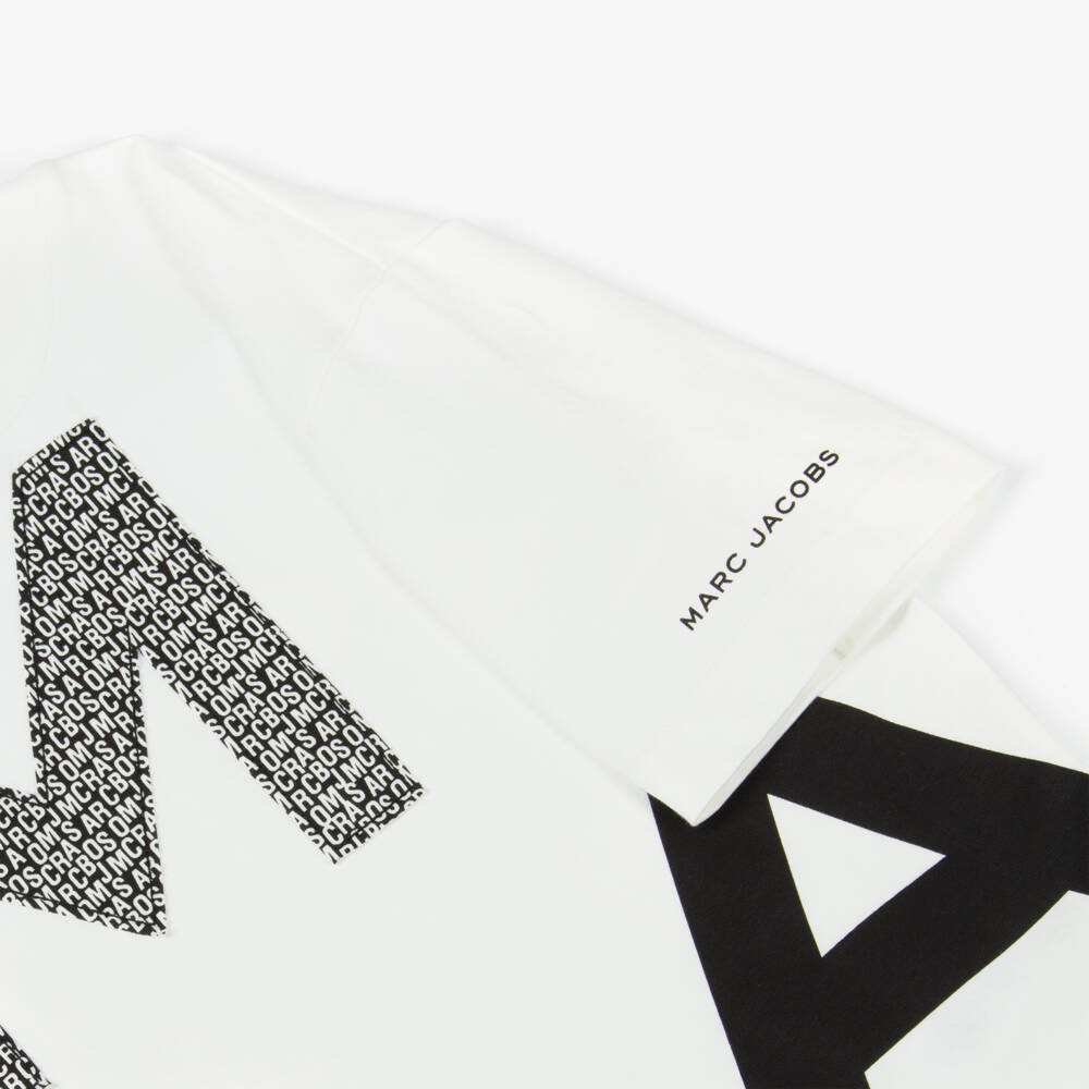 MARC JACOBS-Boys Soft Ivory Cotton Tee | Childrensalon Outlet