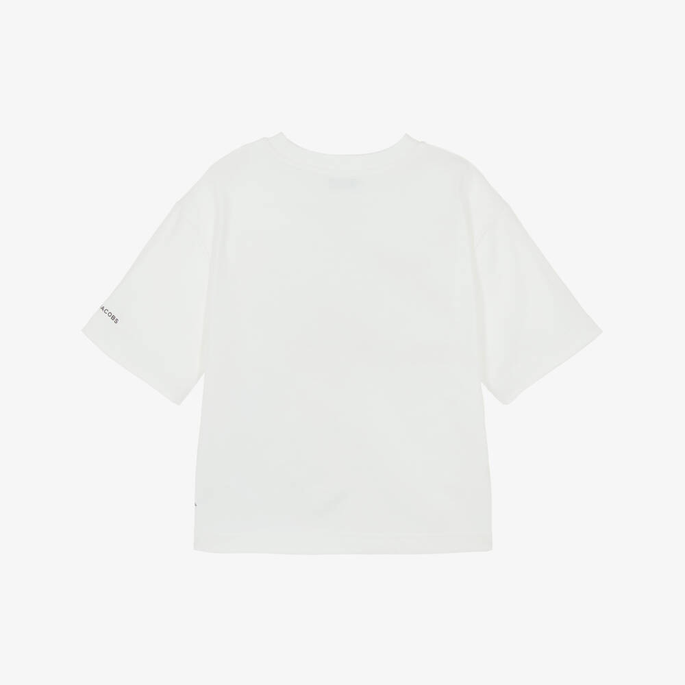 MARC JACOBS-Boys Soft Ivory Cotton Tee | Childrensalon Outlet