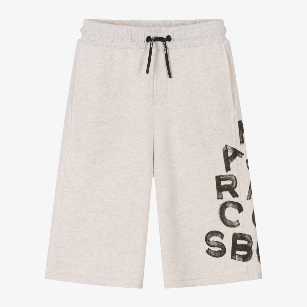 MARC JACOBS-Boys Taupe Jersey Bermuda Shorts | Childrensalon Outlet