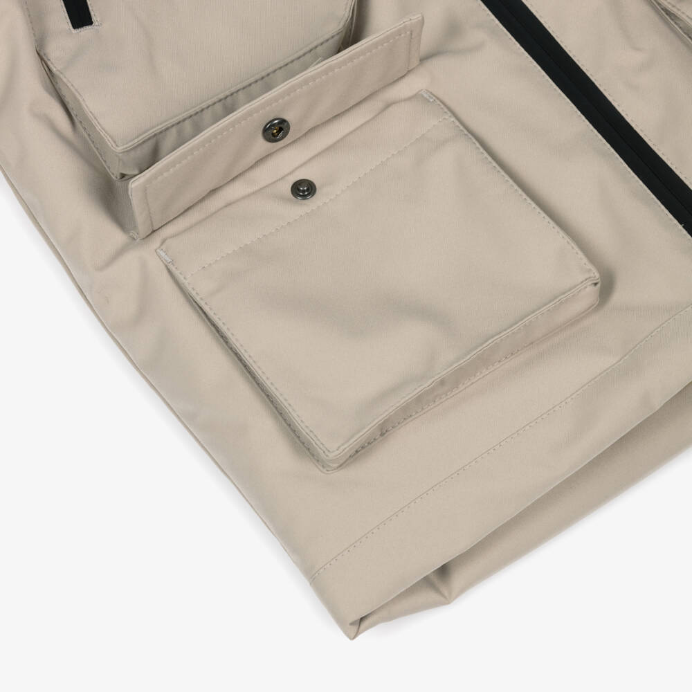 MARC JACOBS-Boys Warm Beige Hooded Jacket | Childrensalon Outlet