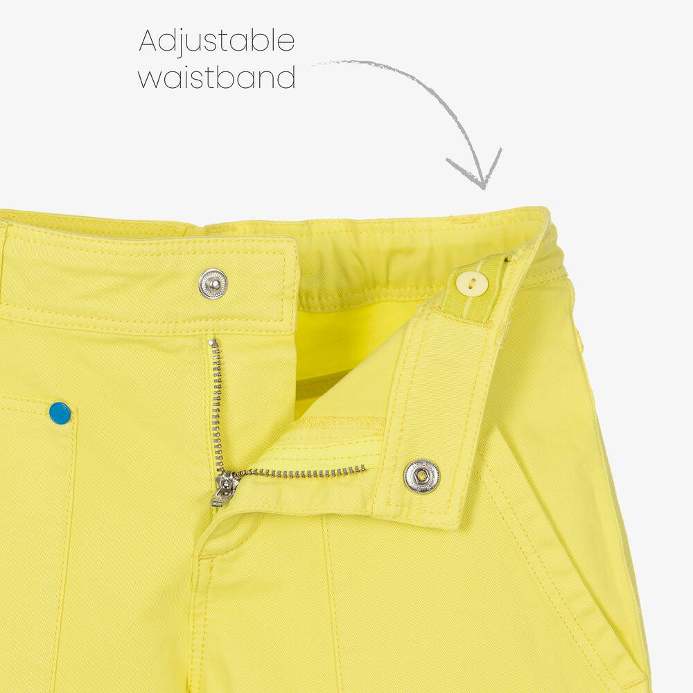 MARC JACOBS-Boys Yellow Cotton Shorts | Childrensalon Outlet
