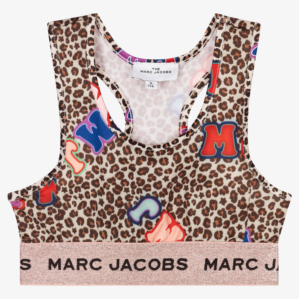 MARC JACOBS - Укороченный топ с животным принтом для девочек | Childrensalon