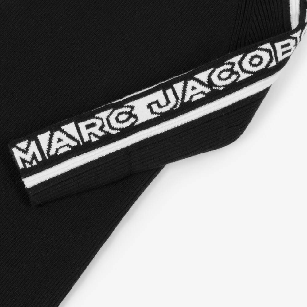 MARC JACOBS-Girls Black Ribbed Cotton Dress | Childrensalon Outlet