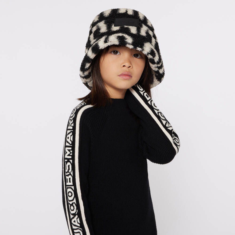 MARC JACOBS-Girls Black Ribbed Cotton Dress | Childrensalon Outlet