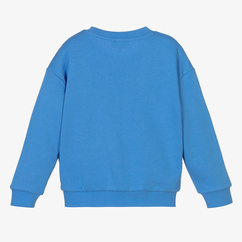 Blue cotton sweatshirt hot sale