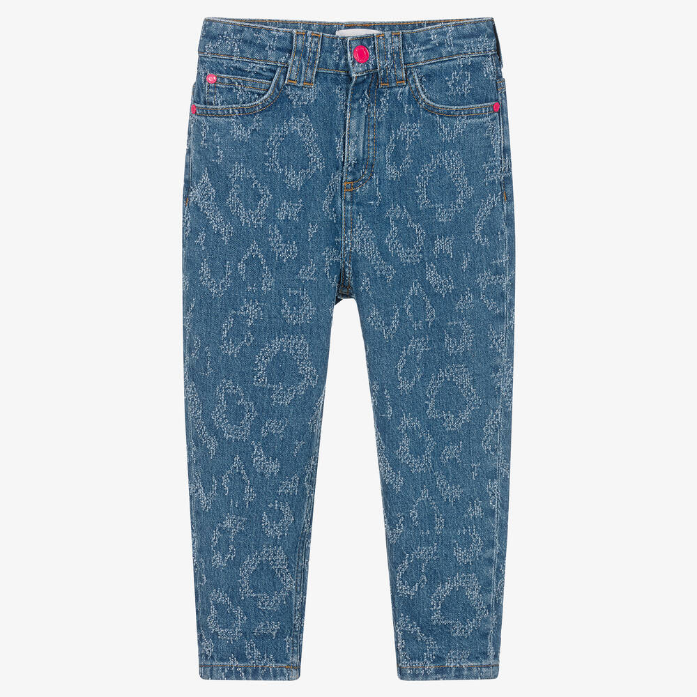 MARC JACOBS - Голубые джинсы с леопардовым принтом | Childrensalon