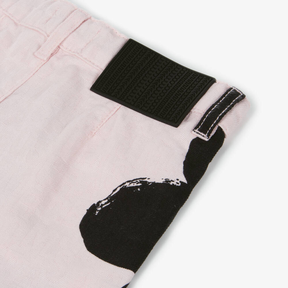 MARC JACOBS-شورت جاكار قطني وردي للبنات | Childrensalon Outlet