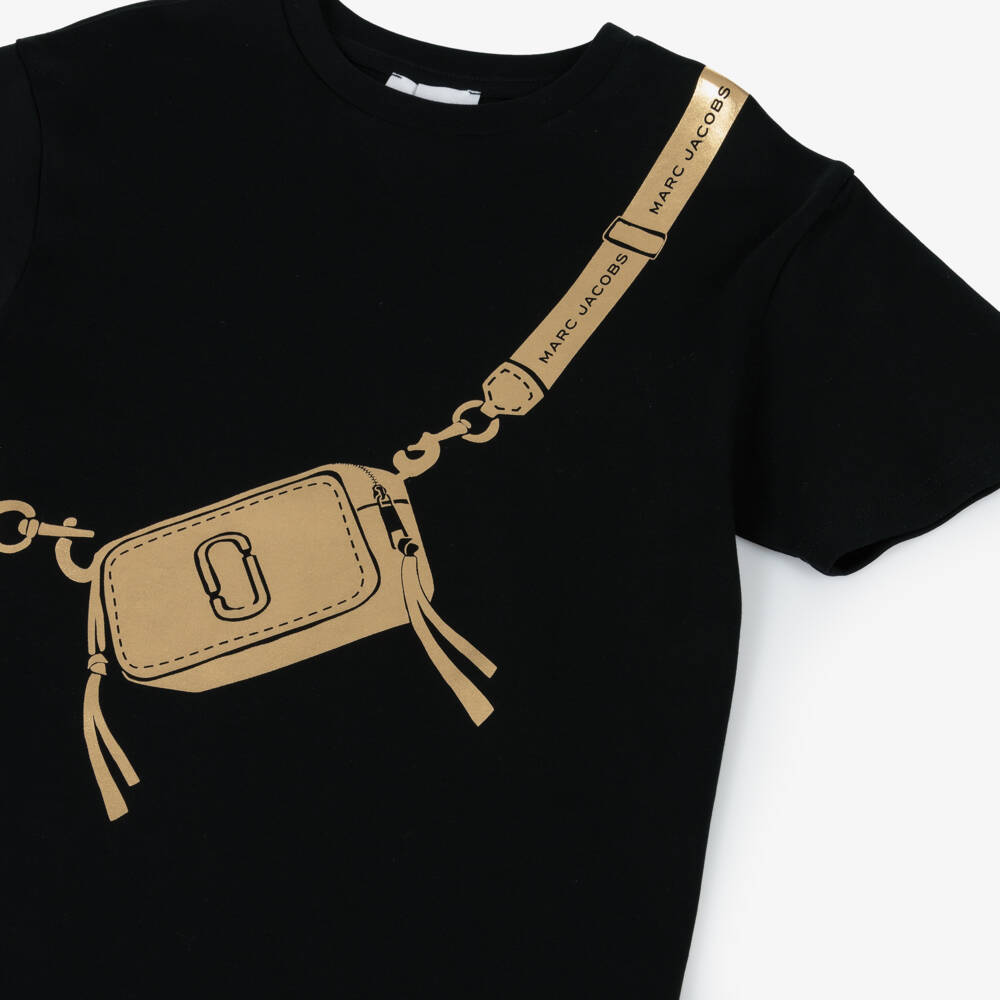 MARC JACOBS-Girls Chic Black Cotton Dress | Childrensalon Outlet