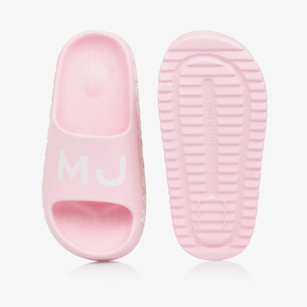 MARC JACOBS-Girls Chic Blush Slide Sandals | Childrensalon Outlet