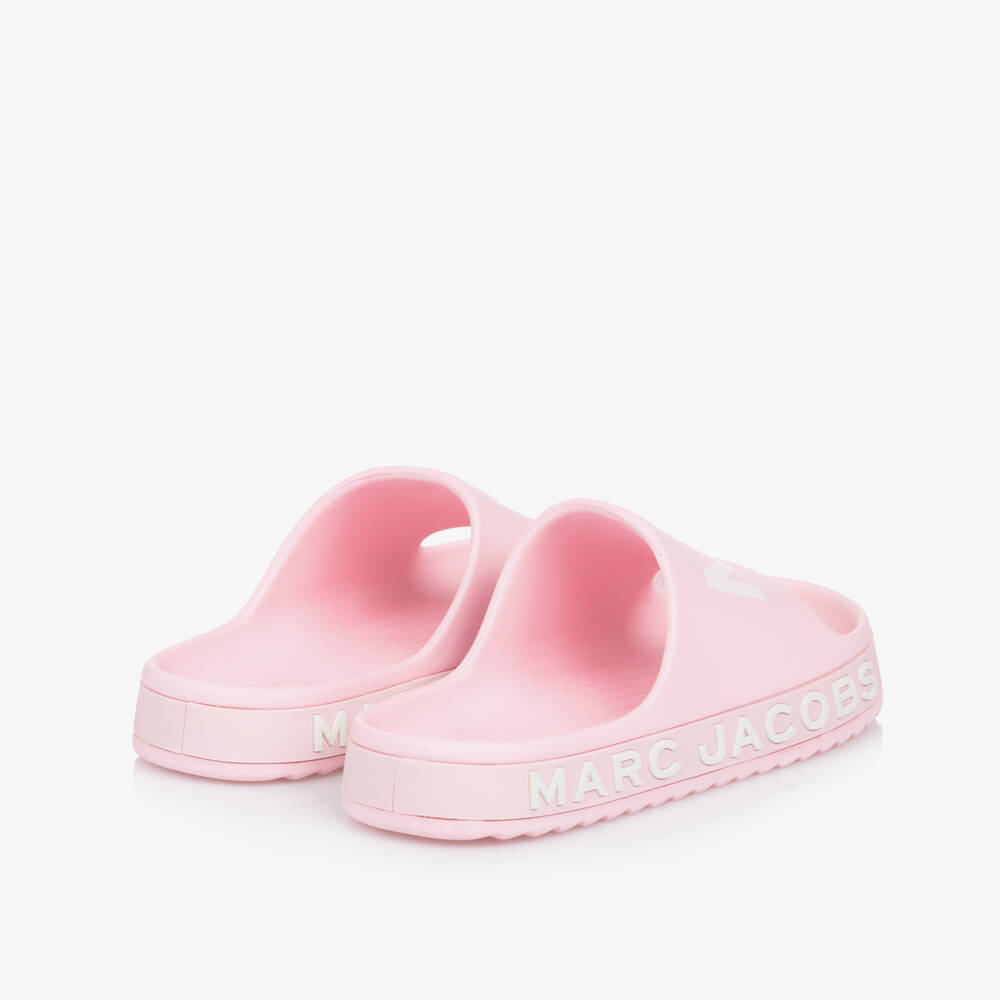 MARC JACOBS-Girls Chic Blush Slide Sandals | Childrensalon Outlet