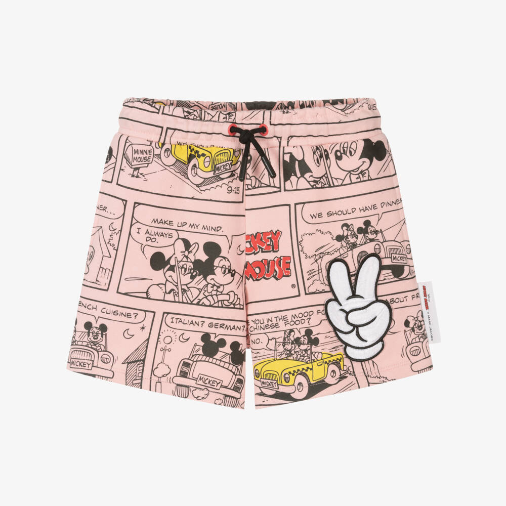 MARC JACOBS-Girls Cotton Cartoon Print Shorts | Childrensalon Outlet