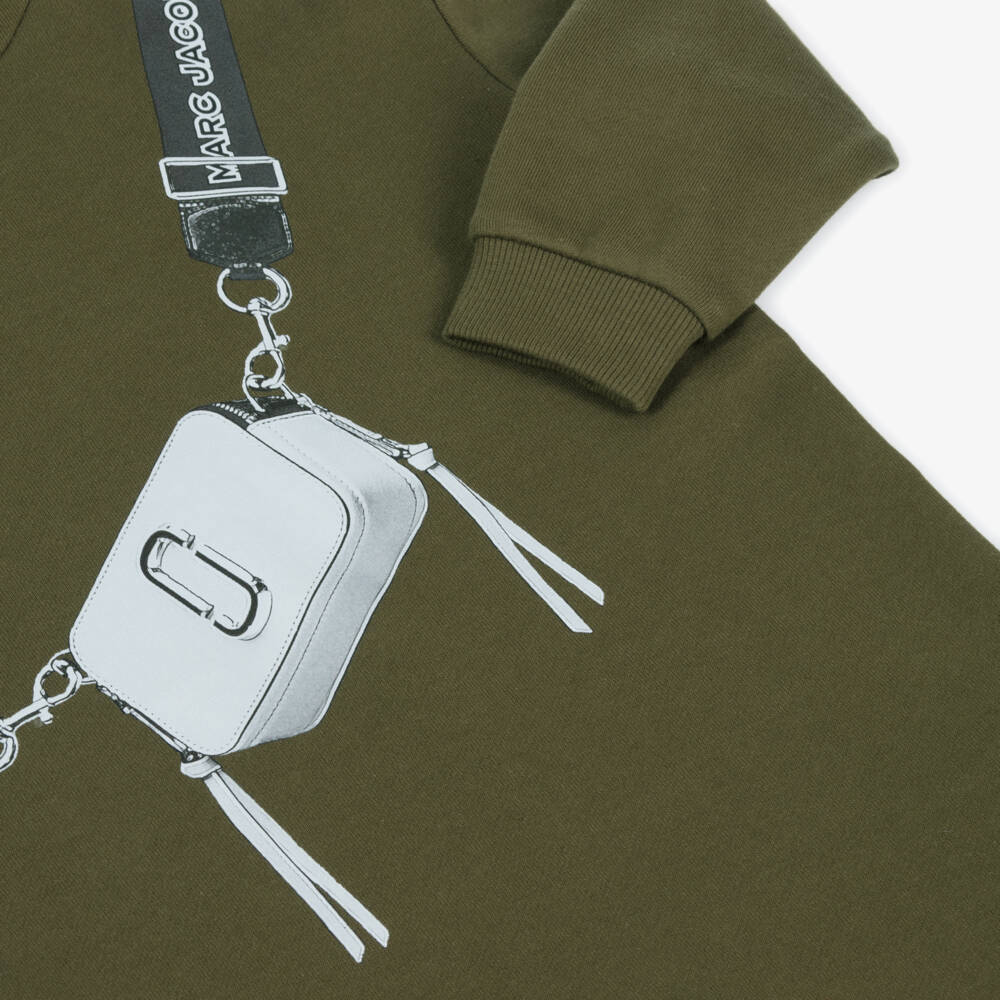 MARC JACOBS-Girls Cotton Khaki Bag Dress | Childrensalon Outlet