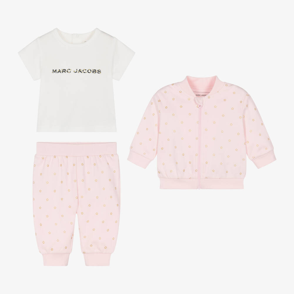 MARC JACOBS-Girls Delightful Pink Ensemble Set | Childrensalon Outlet
