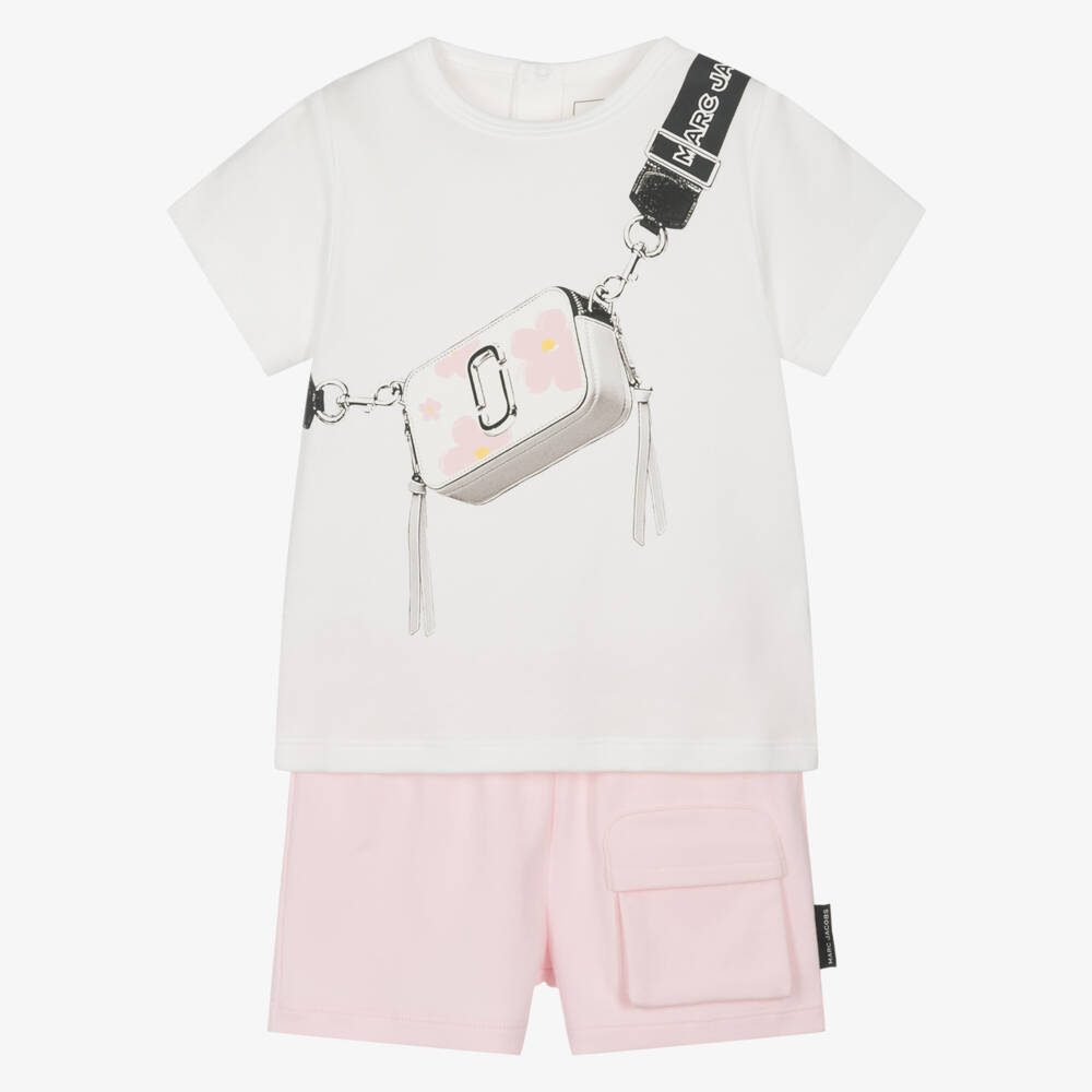 MARC JACOBS-Girls Delightful Pink Jersey Ensemble | Childrensalon Outlet