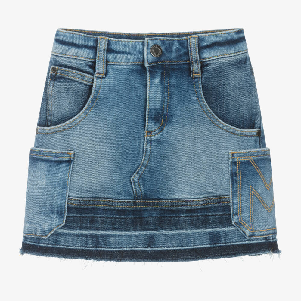 MARC JACOBS-تنورة دنيم لون أزرق للبنات | Childrensalon Outlet