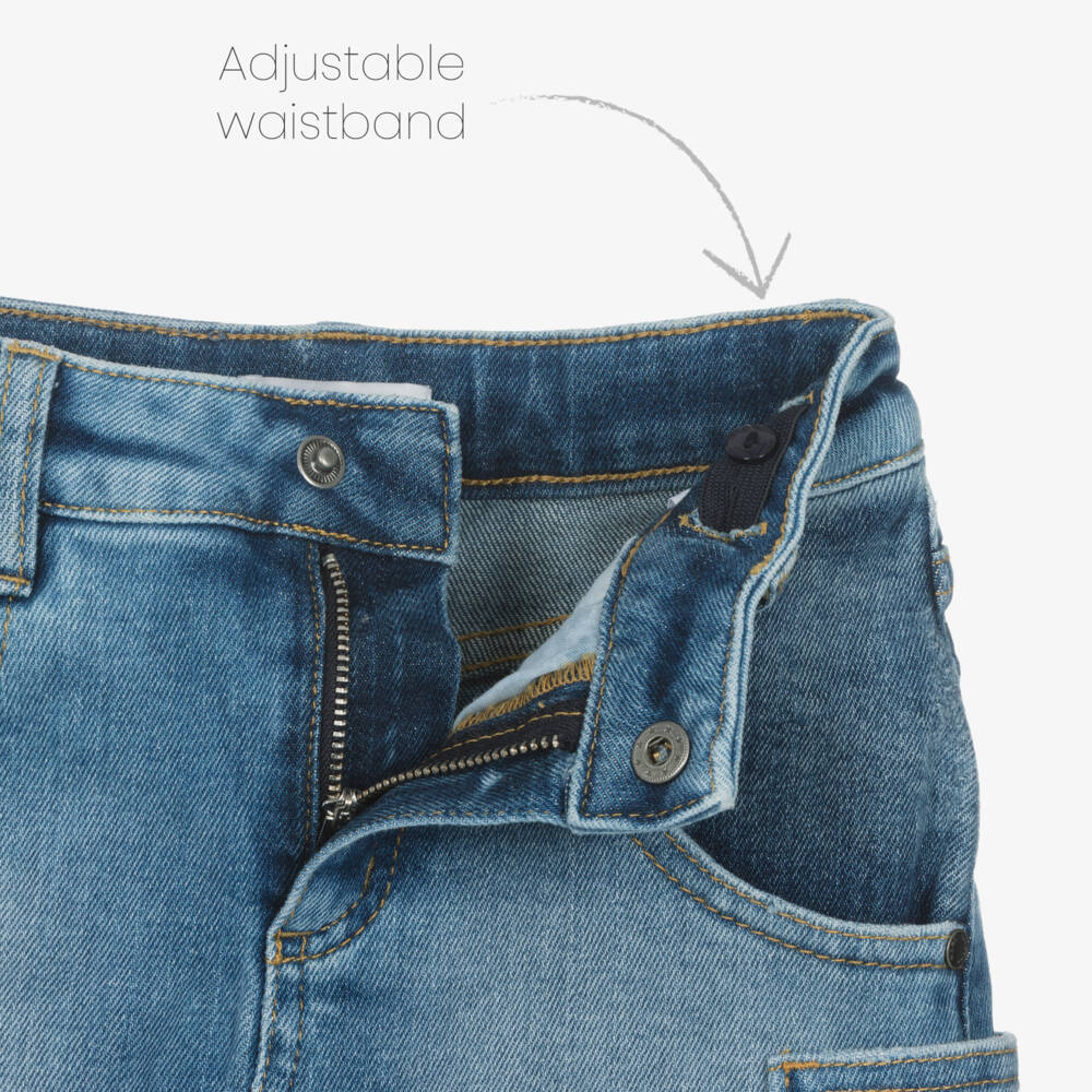 MARC JACOBS-Girls Denim Skirt with Patchwork | Childrensalon Outlet