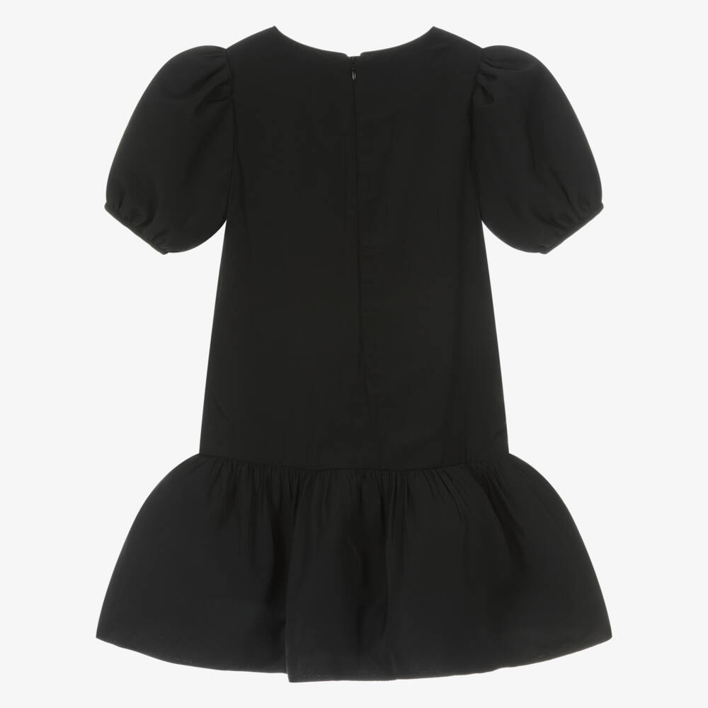 MARC JACOBS-فستان أسود أنيق للبنات مع فيونكة | Childrensalon Outlet