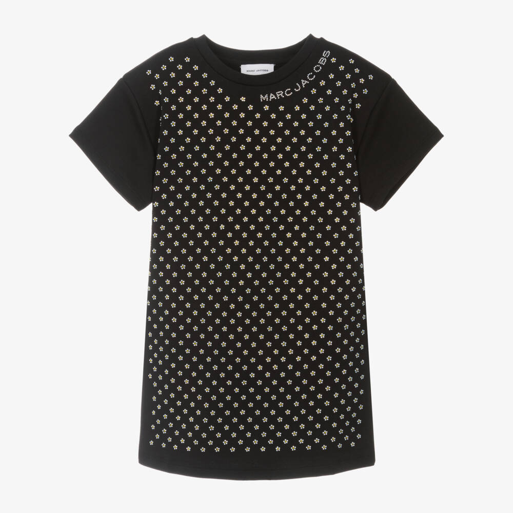 MARC JACOBS-Girls Elegant Cotton Black Daisy Dress | Childrensalon Outlet