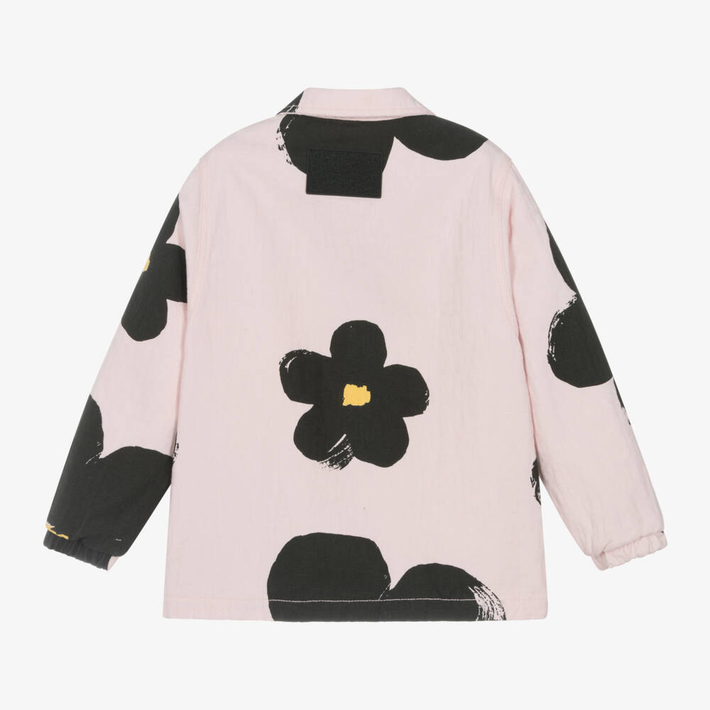 MARC JACOBS-Girls Elegant Pink Jacquard Coat | Childrensalon Outlet