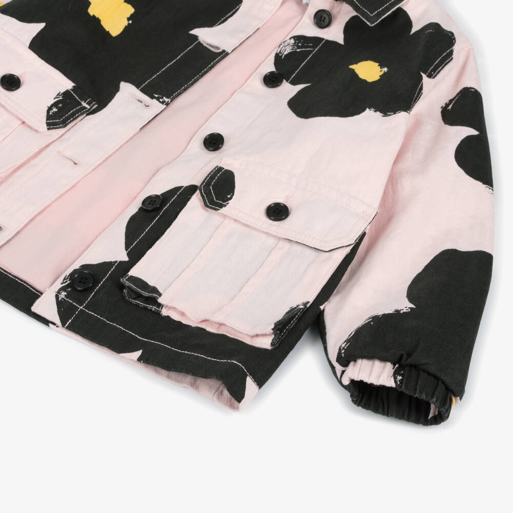 MARC JACOBS-Girls Elegant Pink Jacquard Coat | Childrensalon Outlet