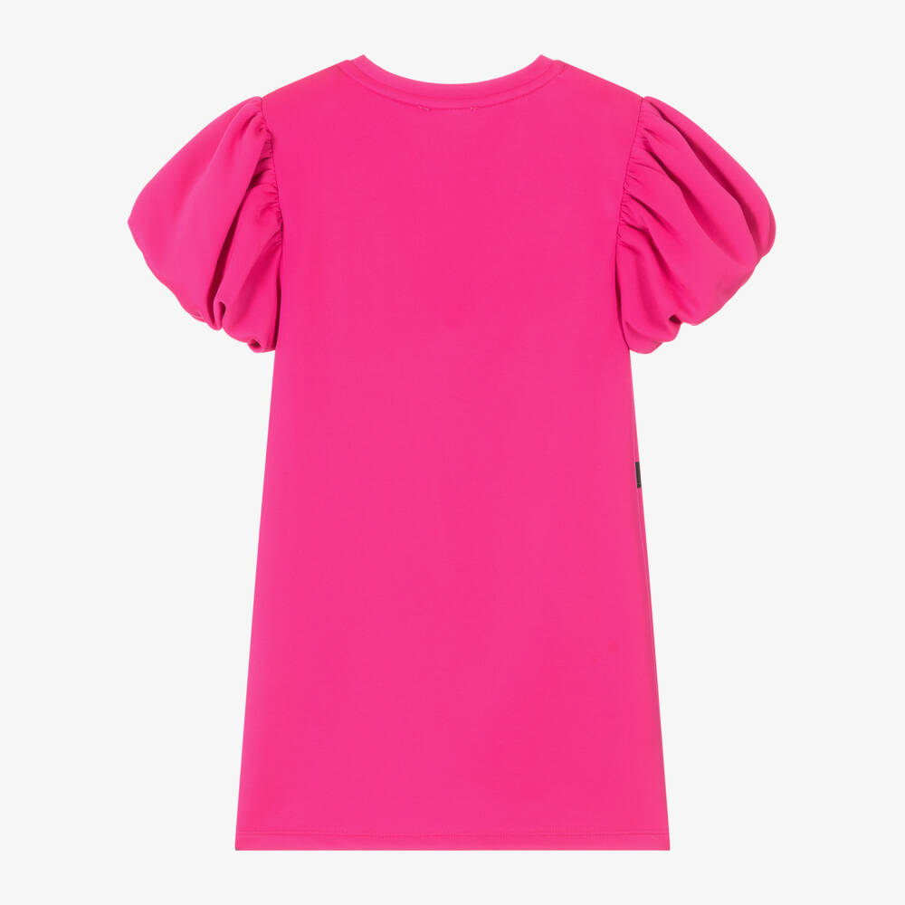 MARC JACOBS-Girls Fuchsia Bag Graphic Jersey Dress | Childrensalon Outlet
