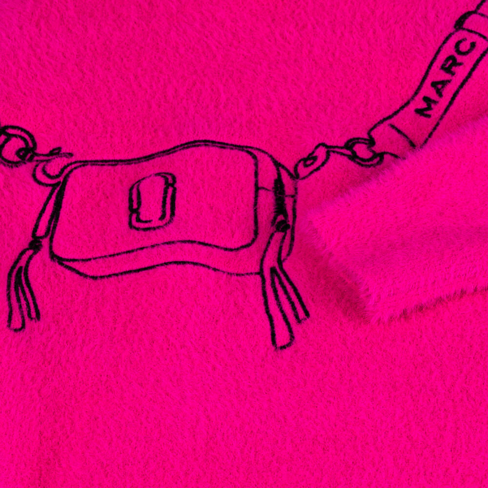 MARC JACOBS-Girls Fuchsia Fluffy Knit Dress | Childrensalon Outlet