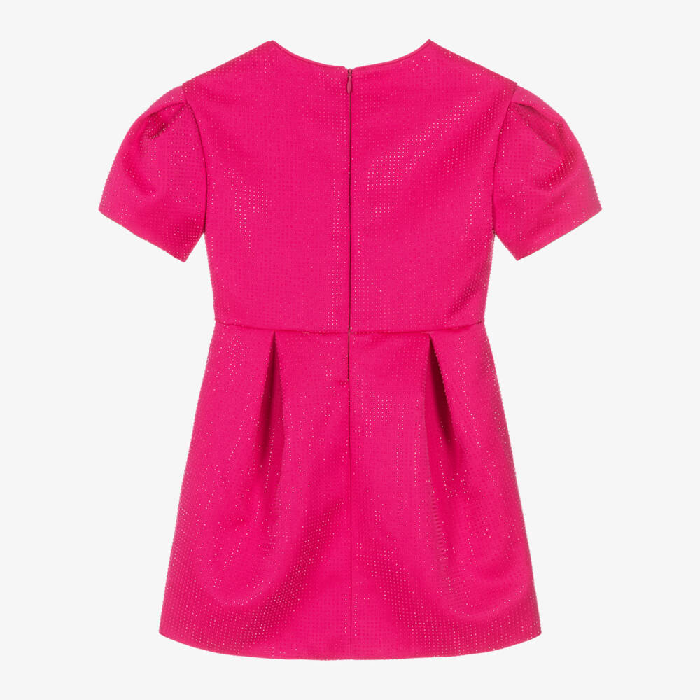 MARC JACOBS-Girls Fuchsia Gem-Embellished Dress | Childrensalon Outlet