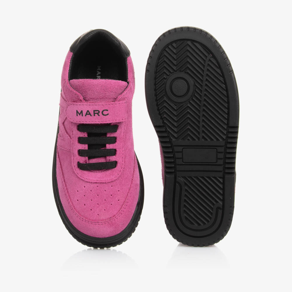 MARC JACOBS-Girls Fuchsia Suede Trainers | Childrensalon Outlet