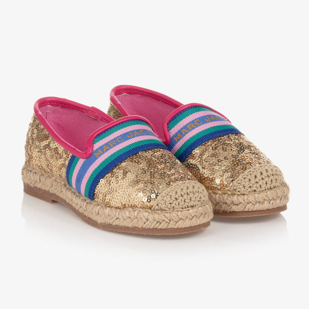 MARC JACOBS - Espadrilles dorées à sequins fille | Childrensalon