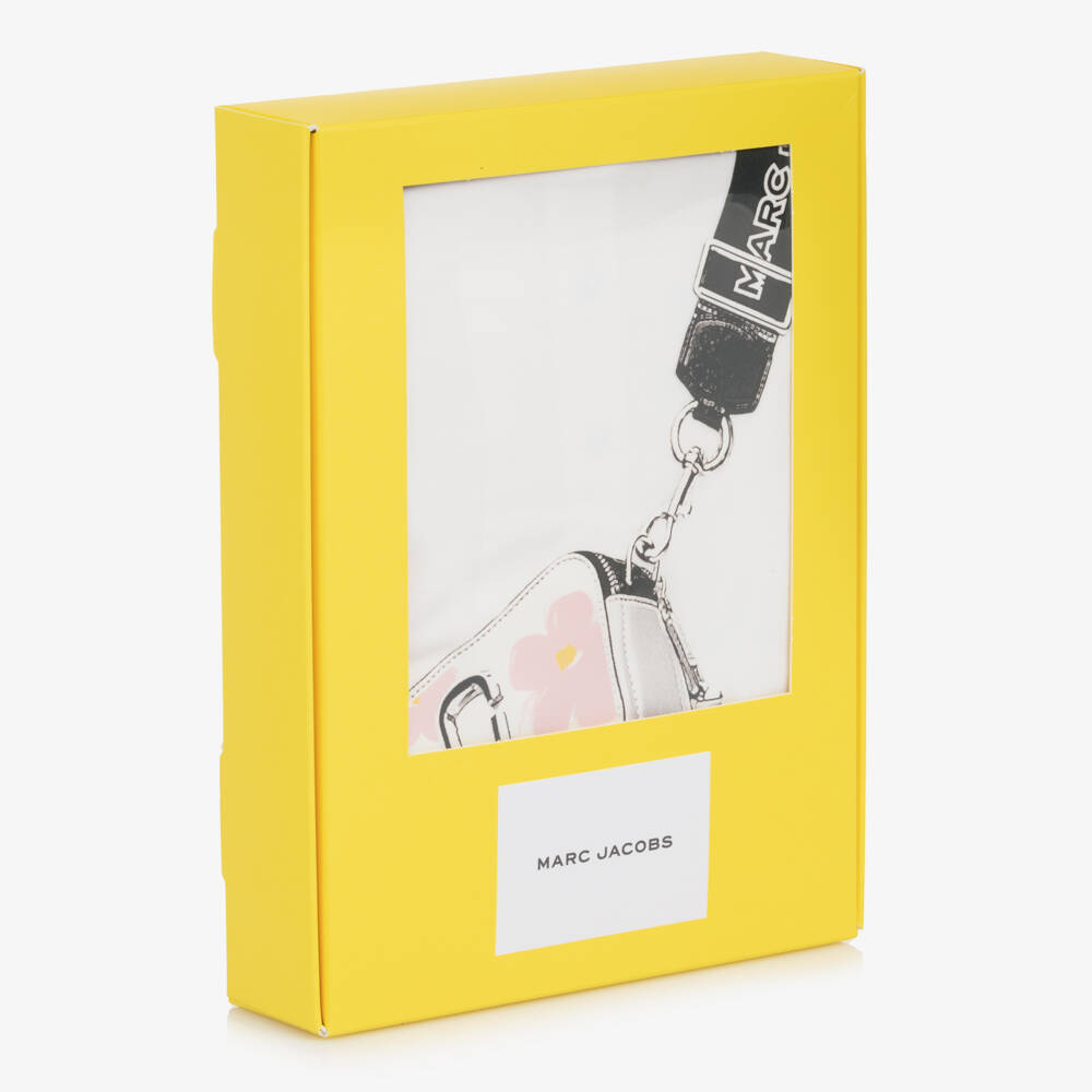 MARC JACOBS-Girls Ivory Cotton Bag Illustration Dress | Childrensalon Outlet