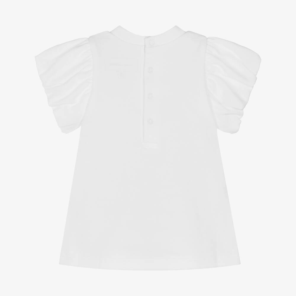 MARC JACOBS-Girls Ivory Cotton Bag Illustration Dress | Childrensalon Outlet