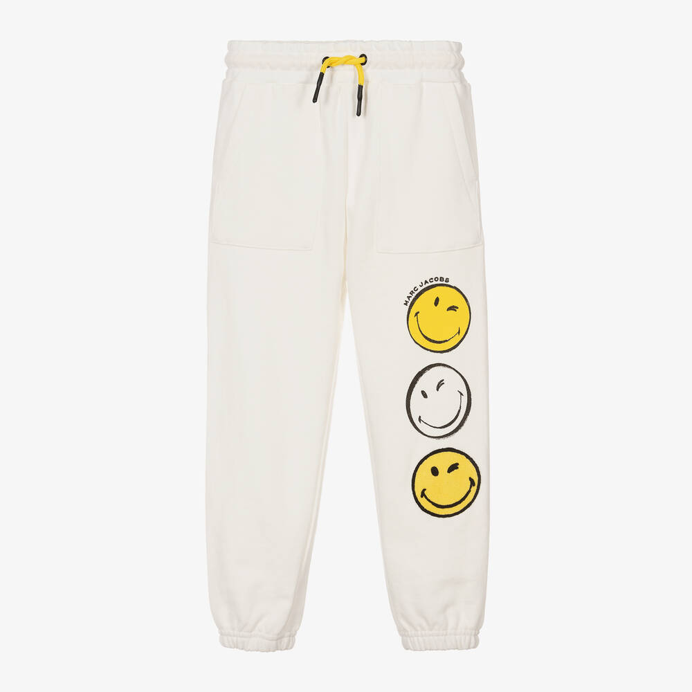 MARC JACOBS-بنطلون رياضي قطن عضوي لون عاجي للبنات | Childrensalon Outlet