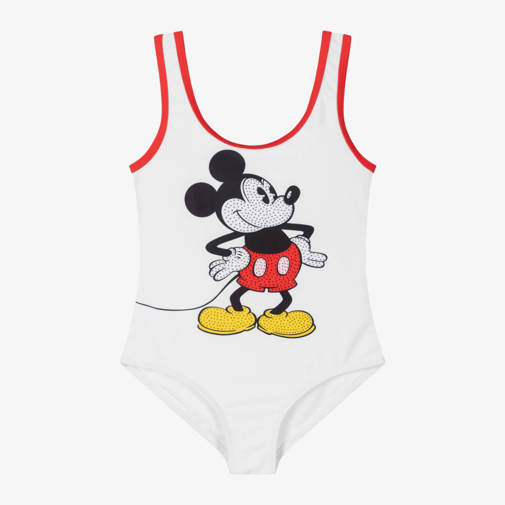 MARC JACOBS-Girls Ivory Mickey Mouse Swimwear | Childrensalon Outlet