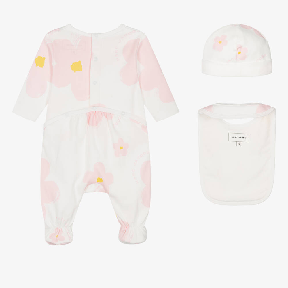 MARC JACOBS-Girls Ivory & Rose Cotton Sleepwear Set | Childrensalon Outlet